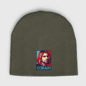 Мужская шапка демисезонная с принтом Nirvana   Kurt Cobain в Тюмени,  |  | Тематика изображения на принте: 