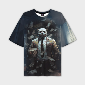 Мужская футболка oversize 3D с принтом Payday 3 animal  mask в Санкт-Петербурге,  |  | 