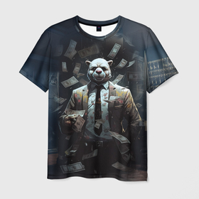 Мужская футболка 3D с принтом Payday 3 animal  mask в Санкт-Петербурге, 100% полиэфир | прямой крой, круглый вырез горловины, длина до линии бедер | 