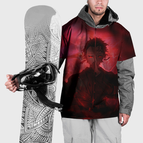 Накидка на куртку 3D с принтом Танджиро танец бога огня в Белгороде, 100% полиэстер |  | Тематика изображения на принте: 