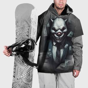 Накидка на куртку 3D с принтом Payday  3 wolf в Санкт-Петербурге, 100% полиэстер |  | 
