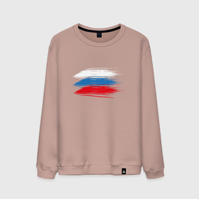 Мужской свитшот хлопок с принтом Креативный Флаг России в Рязани, 100% хлопок |  | 