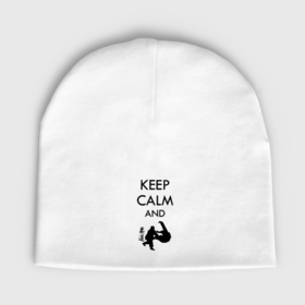 Мужская шапка демисезонная с принтом Keep calm and judo ,  |  | Тематика изображения на принте: 