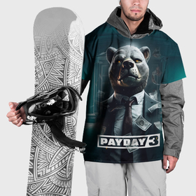 Накидка на куртку 3D с принтом Payday 3  bear , 100% полиэстер |  | Тематика изображения на принте: 