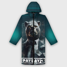 Мужской дождевик 3D с принтом Payday 3  bear в Санкт-Петербурге,  |  | Тематика изображения на принте: 