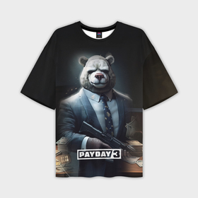 Мужская футболка oversize 3D с принтом Payday3 bear в Новосибирске,  |  | 