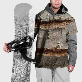 Накидка на куртку 3D с принтом Деревянный разлом в Белгороде, 100% полиэстер |  | Тематика изображения на принте: 