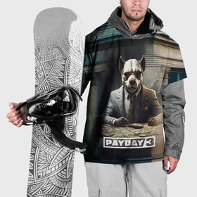 Накидка на куртку 3D с принтом Payday 3  dog в Санкт-Петербурге, 100% полиэстер |  | 