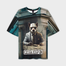 Мужская футболка oversize 3D с принтом Payday 3  dog в Екатеринбурге,  |  | Тематика изображения на принте: 