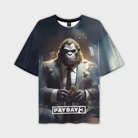 Мужская футболка oversize 3D с принтом Gorilla                Payday    3 в Белгороде,  |  | 