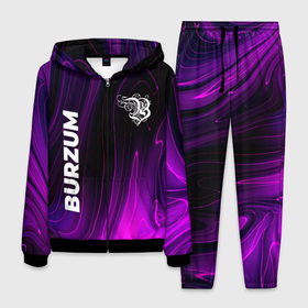 Мужской костюм 3D с принтом Burzum violet plasma в Кировске, 100% полиэстер | Манжеты и пояс оформлены тканевой резинкой, двухслойный капюшон со шнурком для регулировки, карманы спереди | 