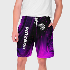 Мужские шорты 3D с принтом Burzum violet plasma ,  полиэстер 100% | прямой крой, два кармана без застежек по бокам. Мягкая трикотажная резинка на поясе, внутри которой широкие завязки. Длина чуть выше колен | 