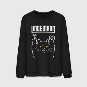 Мужской свитшот хлопок с принтом Lindemann rock cat , 100% хлопок |  | Тематика изображения на принте: 