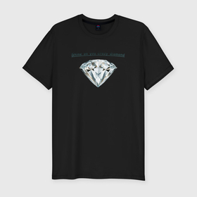 Мужская футболка хлопок Slim с принтом Shine on you crazy diamond в Кировске, 92% хлопок, 8% лайкра | приталенный силуэт, круглый вырез ворота, длина до линии бедра, короткий рукав | 