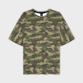 Мужская футболка oversize 3D с принтом Камуфляж лесной зелёный ,  |  | Тематика изображения на принте: 