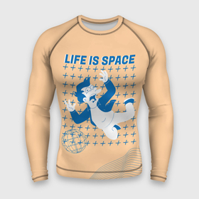 Мужской рашгард 3D с принтом Futurama: Life is Space в Кировске,  |  | Тематика изображения на принте: 