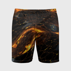 Мужские шорты спортивные с принтом Black gold texture в Белгороде,  |  | Тематика изображения на принте: 