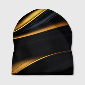 Шапка 3D с принтом Black  gold  texture в Екатеринбурге, 100% полиэстер | универсальный размер, печать по всей поверхности изделия | 