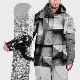 Накидка на куртку 3D с принтом Каменные плиты и обман зрения в Петрозаводске, 100% полиэстер |  | 