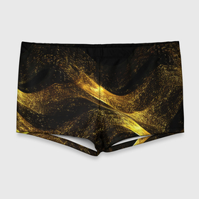 Мужские купальные плавки 3D с принтом Золотая пыльца в Тюмени, Полиэстер 85%, Спандекс 15% |  | Тематика изображения на принте: 