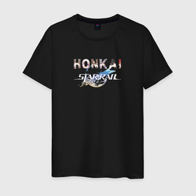 Мужская футболка хлопок с принтом Персонажи Honkai Star Rail в Белгороде, 100% хлопок | прямой крой, круглый вырез горловины, длина до линии бедер, слегка спущенное плечо. | 