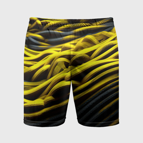 Мужские шорты спортивные с принтом Золотые     волны в Тюмени,  |  | 