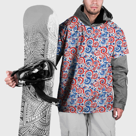 Накидка на куртку 3D с принтом Орнамент русский в Курске, 100% полиэстер |  | 