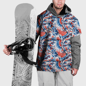 Накидка на куртку 3D с принтом Русский орнамент паттерн в Курске, 100% полиэстер |  | 