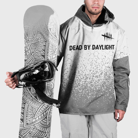 Накидка на куртку 3D с принтом Dead by Daylight glitch на светлом фоне: символ сверху , 100% полиэстер |  | 