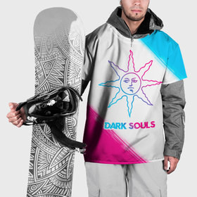 Накидка на куртку 3D с принтом Dark Souls neon gradient style в Санкт-Петербурге, 100% полиэстер |  | Тематика изображения на принте: 
