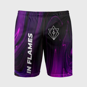 Мужские шорты спортивные с принтом In Flames violet plasma ,  |  | 