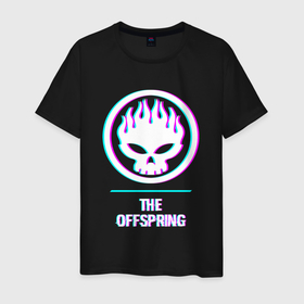 Мужская футболка хлопок с принтом The Offspring glitch rock в Екатеринбурге, 100% хлопок | прямой крой, круглый вырез горловины, длина до линии бедер, слегка спущенное плечо. | 