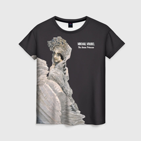 Женская футболка 3D с принтом Михаил Врубель Царевна лебедь в Санкт-Петербурге, 100% полиэфир ( синтетическое хлопкоподобное полотно) | прямой крой, круглый вырез горловины, длина до линии бедер | 