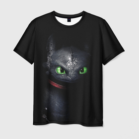 Мужская футболка 3D с принтом Беззубик в темноте , 100% полиэфир | прямой крой, круглый вырез горловины, длина до линии бедер | 