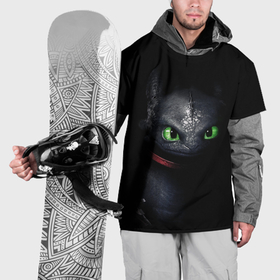 Накидка на куртку 3D с принтом Беззубик в темноте в Тюмени, 100% полиэстер |  | 