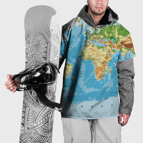 Накидка на куртку 3D с принтом Атлас мира в Курске, 100% полиэстер |  | Тематика изображения на принте: 