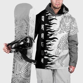 Накидка на куртку 3D с принтом Fire and the Dragon в Кировске, 100% полиэстер |  | Тематика изображения на принте: 