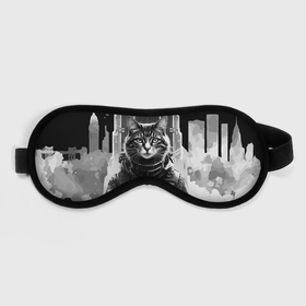 Маска для сна 3D с принтом Крутой котяра в Нью Йорке   киберпанк , внешний слой — 100% полиэфир, внутренний слой — 100% хлопок, между ними — поролон |  | Тематика изображения на принте: 