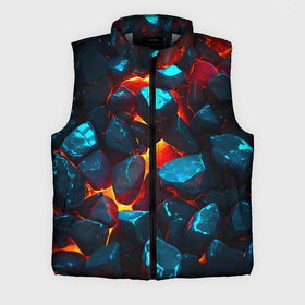 Мужской жилет утепленный 3D с принтом Stones and lava в городе Новоалтайск,  |  | Тематика изображения на принте: 
