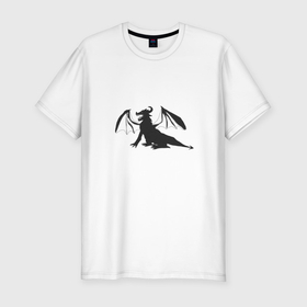 Мужская футболка хлопок Slim с принтом Dragon infinity в Кировске, 92% хлопок, 8% лайкра | приталенный силуэт, круглый вырез ворота, длина до линии бедра, короткий рукав | 