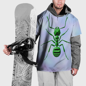 Накидка на куртку 3D с принтом Зеленый муравей в Тюмени, 100% полиэстер |  | 