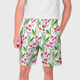 Мужские шорты 3D с принтом Tender flowers в Тюмени,  полиэстер 100% | прямой крой, два кармана без застежек по бокам. Мягкая трикотажная резинка на поясе, внутри которой широкие завязки. Длина чуть выше колен | Тематика изображения на принте: 