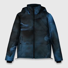 Мужская зимняя куртка 3D с принтом Синий туман текстура от нейросети , верх — 100% полиэстер; подкладка — 100% полиэстер; утеплитель — 100% полиэстер | длина ниже бедра, свободный силуэт Оверсайз. Есть воротник-стойка, отстегивающийся капюшон и ветрозащитная планка. 

Боковые карманы с листочкой на кнопках и внутренний карман на молнии. | 