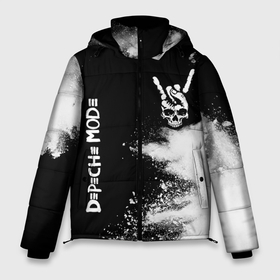 Мужская зимняя куртка 3D с принтом Depeche Mode и рок символ на темном фоне в Белгороде, верх — 100% полиэстер; подкладка — 100% полиэстер; утеплитель — 100% полиэстер | длина ниже бедра, свободный силуэт Оверсайз. Есть воротник-стойка, отстегивающийся капюшон и ветрозащитная планка. 

Боковые карманы с листочкой на кнопках и внутренний карман на молнии. | 