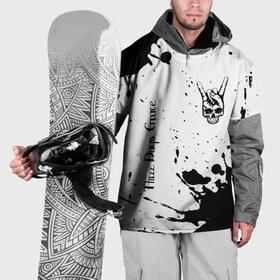 Накидка на куртку 3D с принтом Three Days Grace и рок символ на светлом фоне в Кировске, 100% полиэстер |  | Тематика изображения на принте: 