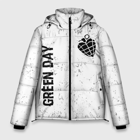 Мужская зимняя куртка 3D с принтом Green Day glitch на светлом фоне: надпись, символ в Екатеринбурге, верх — 100% полиэстер; подкладка — 100% полиэстер; утеплитель — 100% полиэстер | длина ниже бедра, свободный силуэт Оверсайз. Есть воротник-стойка, отстегивающийся капюшон и ветрозащитная планка. 

Боковые карманы с листочкой на кнопках и внутренний карман на молнии. | 