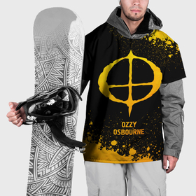 Накидка на куртку 3D с принтом Ozzy Osbourne   gold gradient в Новосибирске, 100% полиэстер |  | 