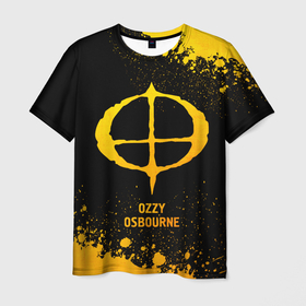 Мужская футболка 3D с принтом Ozzy Osbourne   gold gradient в Кировске, 100% полиэфир | прямой крой, круглый вырез горловины, длина до линии бедер | 
