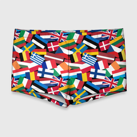 Мужские купальные плавки 3D с принтом Флаги стран Европейского Союза в Кировске, Полиэстер 85%, Спандекс 15% |  | Тематика изображения на принте: 