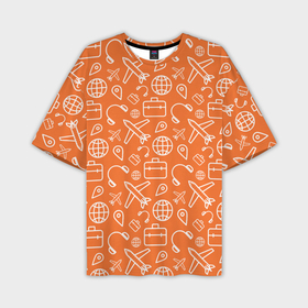 Мужская футболка oversize 3D с принтом Оранжевое путешествие в Новосибирске,  |  | Тематика изображения на принте: 